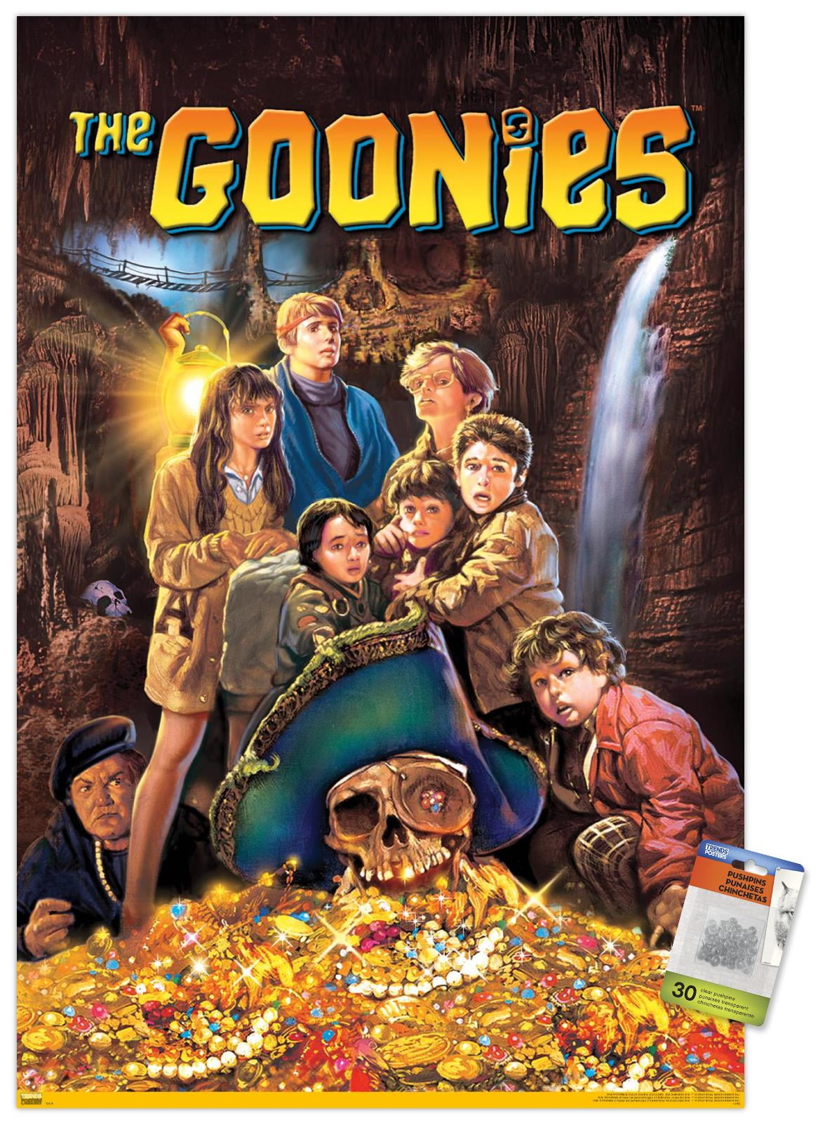 The Goonies Glossy Multicolor Movie Poster with Push Pins