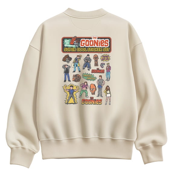 The Goonies - Sticker Pack - Women's Oversized Fleece Crew Sweatshirt