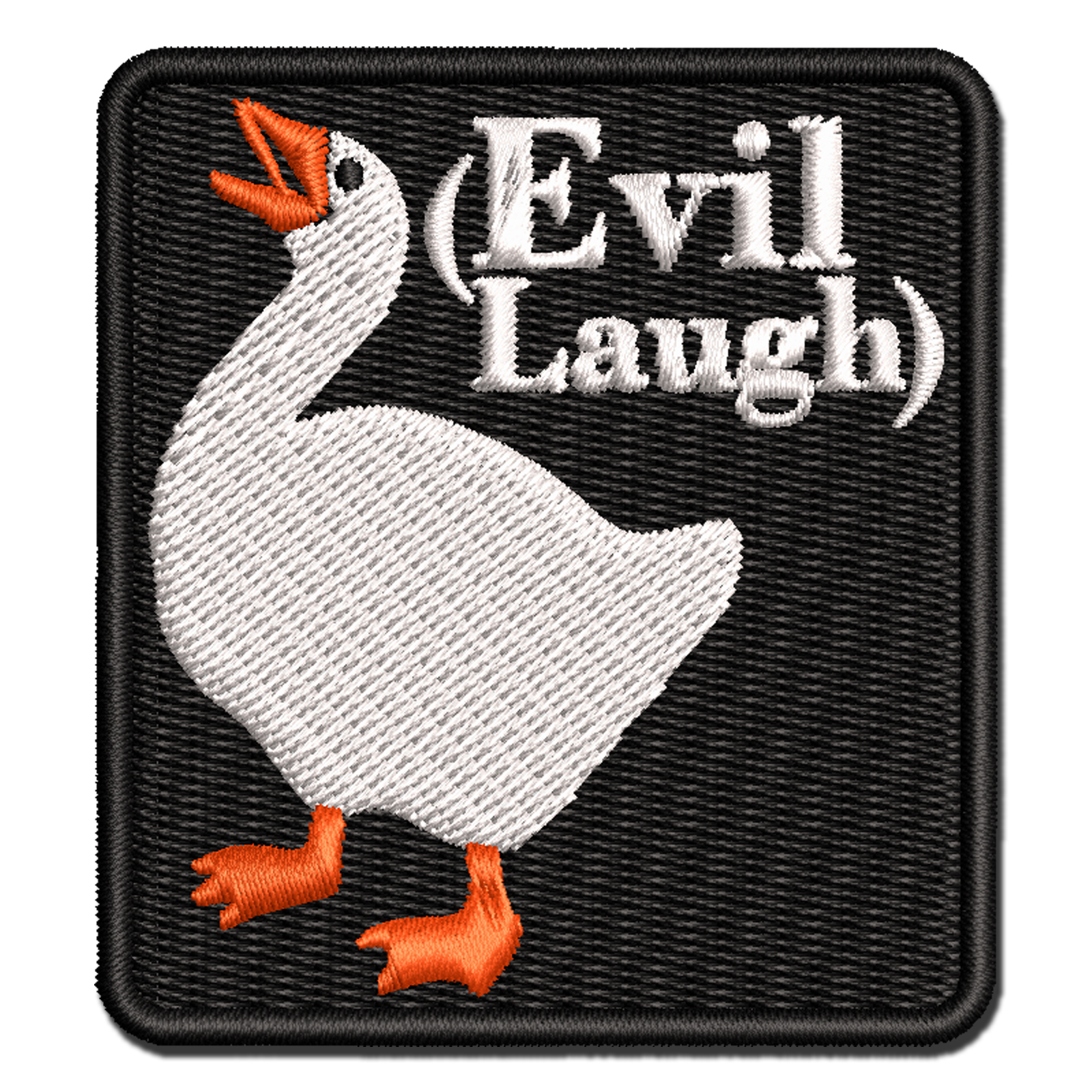The Goose with an Evil Laugh Applique Multi-Color Embroidered Iron-On Patch - 3.5 Inch Large