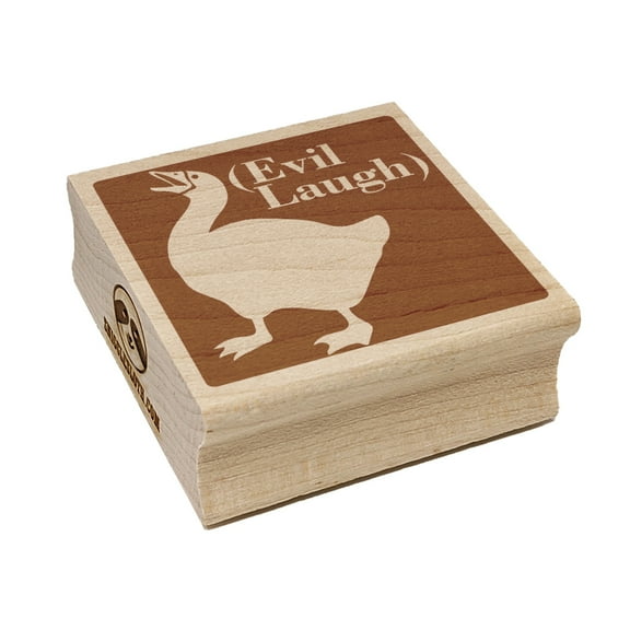 The Goose with an Evil Laugh Square Rubber Stamp Stamping Scrapbooking Crafting - Small 1.25in