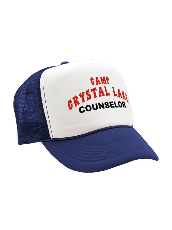 Camp Crystal Lake Counselor Adjustable Trucker Hat, Navy, One Size