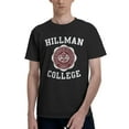 thumbnail image 1 of The Goozler HILLMAN COLLEGE Men's Short Sleeve Shirt Cotton Basic T-Shirt Crew Neck Tee Durable T Shirts Black Medium, 1 of 5
