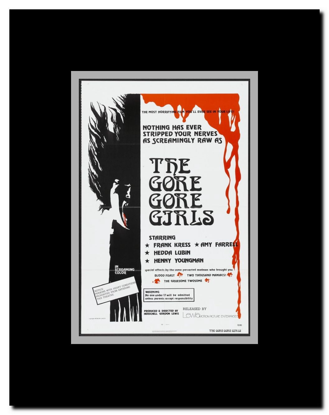 The Gore-Gore Girls Framed Movie Poster