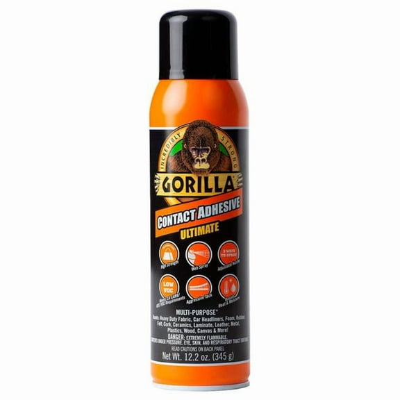 The Gorilla Glue B3140056 Ultimate Spray Adhesive - 12.2 oz - Clear