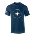 thumbnail image 1 of The Gospel Is Global Compass Cross Bible Scripture Mens Christian Tshirt Jesus Short Sleeve T-shirt Graphic Tee-Heather Navy-6xl, 1 of 4