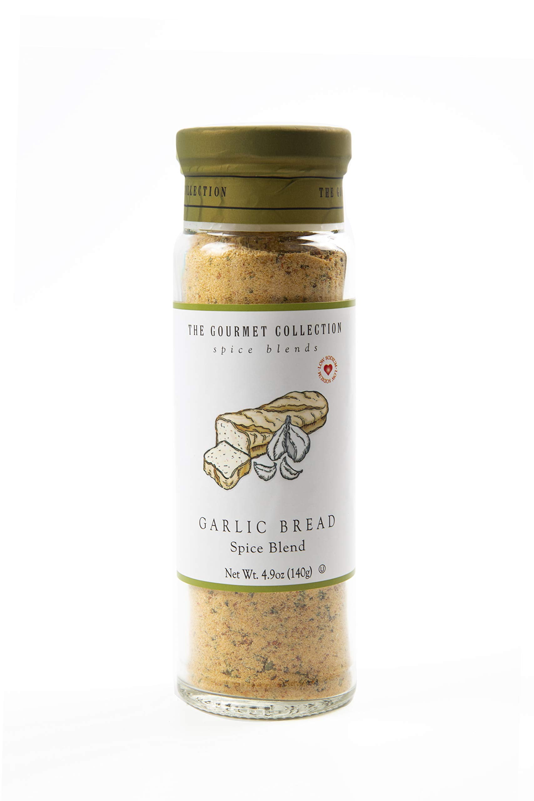 The Gourmet Collection Spice Blends Garlic Bread Spice Blend - Garlic  Butter Seasoning for Cooking - Salt Free - Bread, Rice, Salad Dressing.