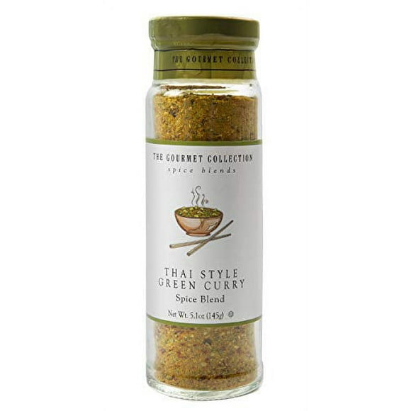 The Gourmet Collection Spice & Seasoning Blend, Thai Style Green Curry - Spicy & Sweet for Chicken, Vegetables, Fish: Grill Rub: 156 Servings.