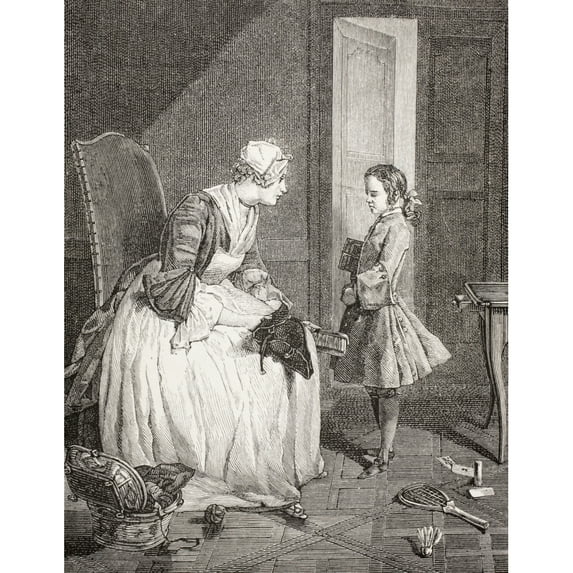 The Governess After A Work By Chardin From Xviii Siecle Institutions Usages Et Costumes Published Paris 1875