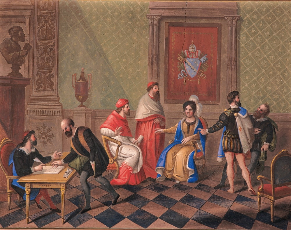 The Government During The Papal Rule In Ferrara Canvas Art -  (24 x 18)