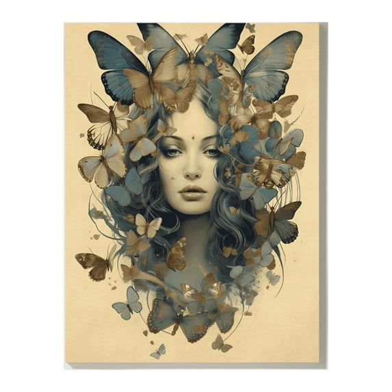 The Graceful Flutter - "Madame Butterfly Canvas/Poster Art Prints – The Perfect Home Decor Piece"