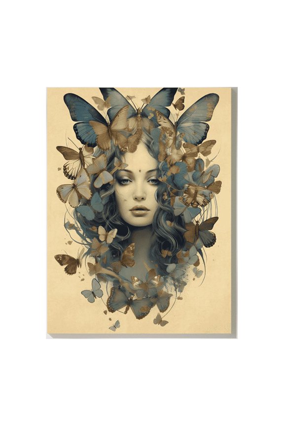 The Graceful Flutter - "Madame Butterfly Canvas/Poster Art Prints – The Perfect Home Decor Piece"