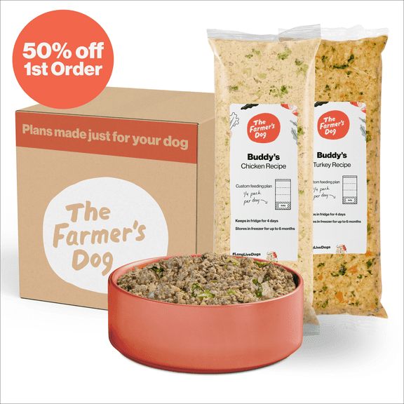 The Farmers Dog Fresh Human-Grade Dog Food, Personalized Meal Plan Subscription Grain-Free Set: Chicken & Turkey for all Breeds & Sizes