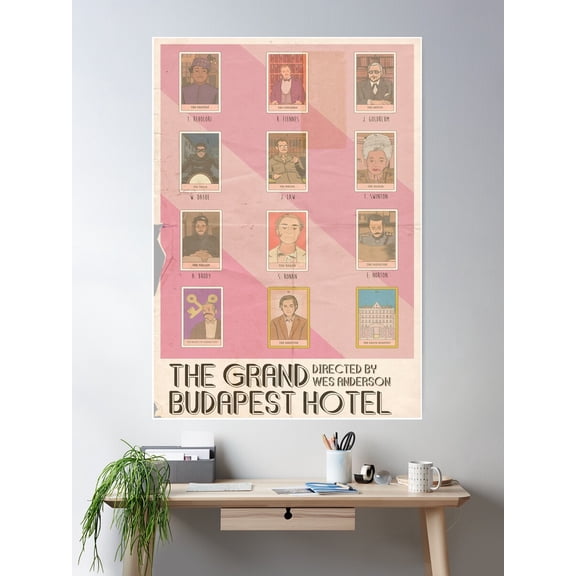 The Grand Budapest Hotel Tarot Vintage Poster Poster Wall Art, Modern Wall Decor For Living Room Bedroom, 24x36 UNFRAMED
