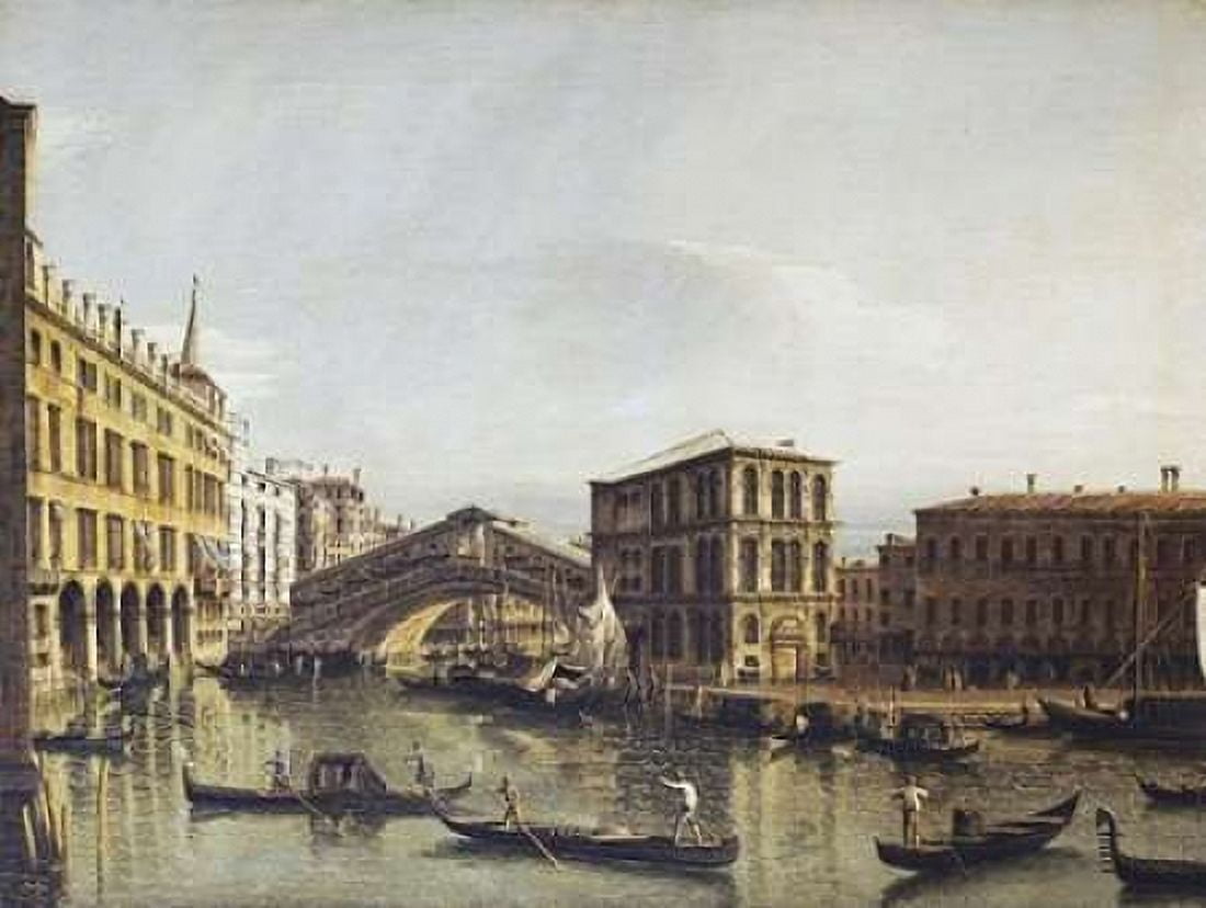 The Grand Canal Venice Canvas Art - Bernardo Bellotto (18 x 24)
