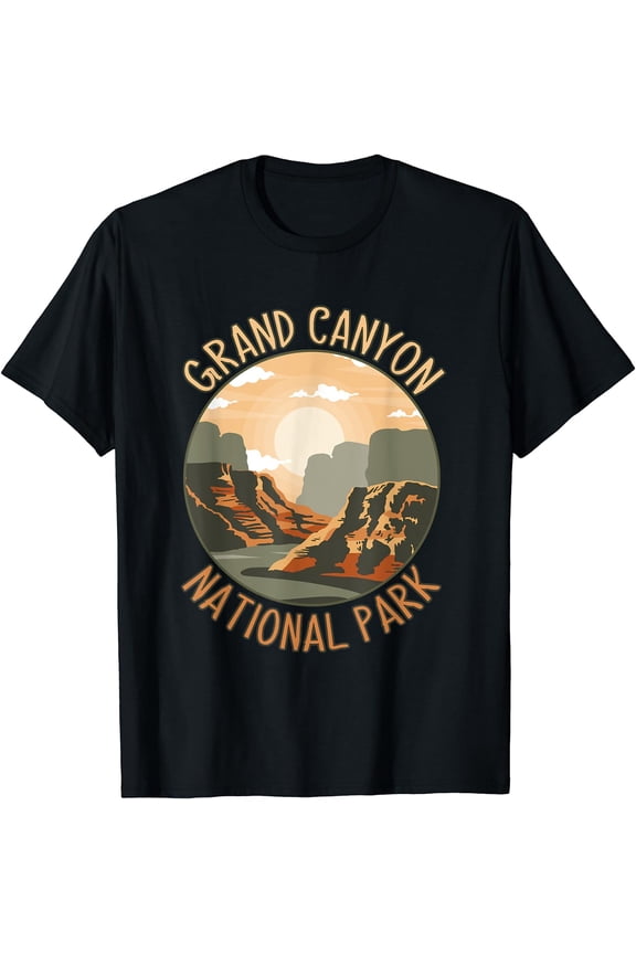 The Grand Canyon National Park Design T-Shirt Black 2X-Large