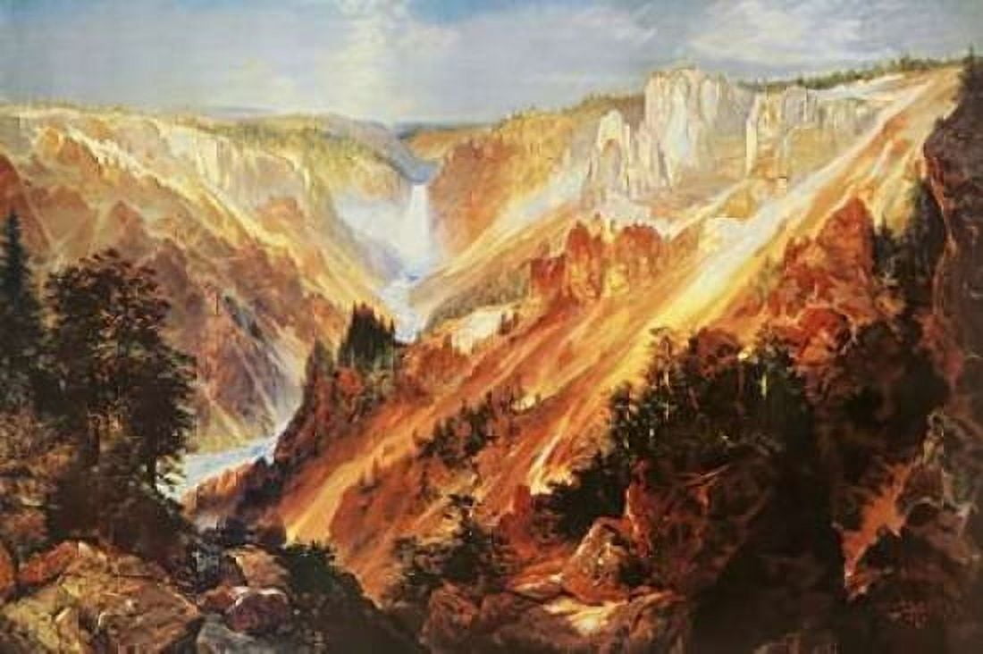 The Grand Canyon Of The Yellowstone Canvas Art - Thomas Moran (24 x 36)