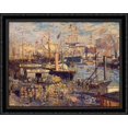 thumbnail image 1 of The Grand Dock at Le Havre 36x28 Large Black Ornate Wood Framed Canvas Art by Claude Monet, 1 of 2