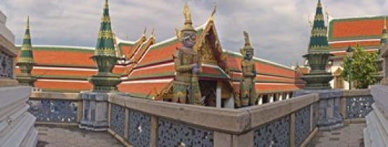 The Grand Palace (Phra Borom Maha Ratcha Wang) is a complex of buildings at the heart of Bangkok Thailand Canvas Art - Panoramic Images (30 x 12)