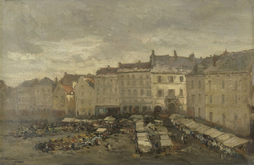 The Grand Place (Grand Market) Canvas Art - (36 x 24)