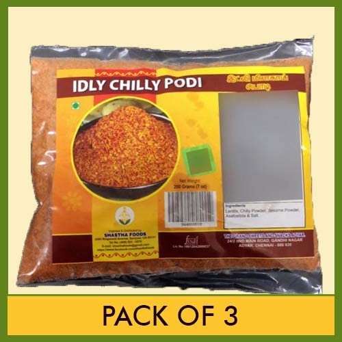 The Grand Sweets & Snacks(GSS) Idly/Idli Chilly Podi(Pack of 3) Each