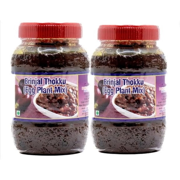 The Grand Sweets and Snacks Brinjal Rice Mix, pack of 2, 500 G Each - Jar, Tangy Tasting Notes, Pasty Texture, Contains No Allergens, Fresh - (b-mc)