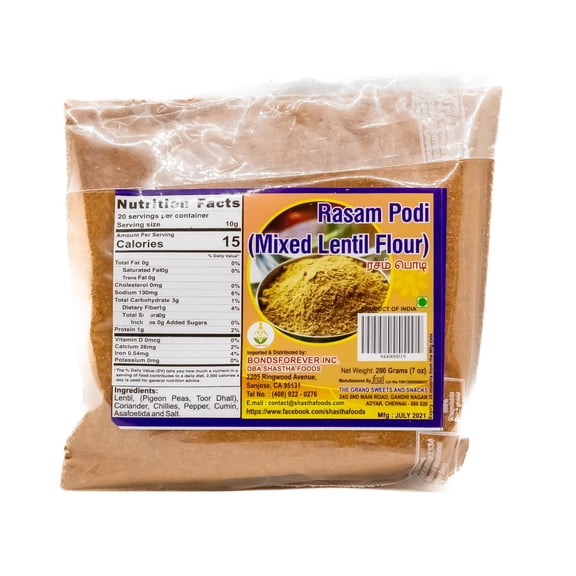 Shastha Foods Grand Sweets and Snacks Rasam Powder, 200g, 3 pack