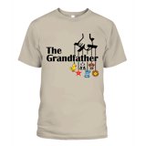 The Grandfather - Black font, multi color design, Front placement ...