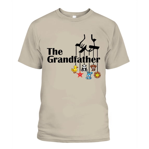 The Grandfather - Black font, multi color design, Front placement ...