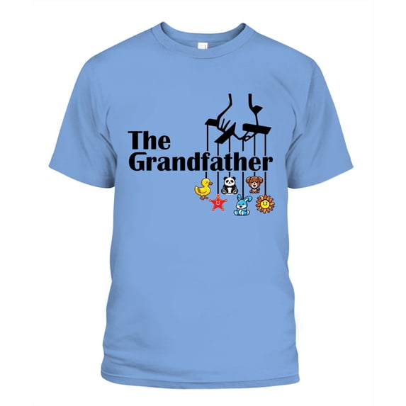 The Grandfather - Black font, multi color design, Front placement ...