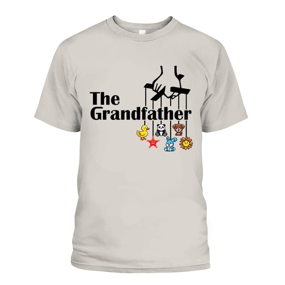 The Grandfather - Black font, multi color design, Front placement ...