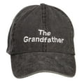 thumbnail image 1 of The Grandfather Embroidered Big Washed Cap - Black XL-3XL, 1 of 5