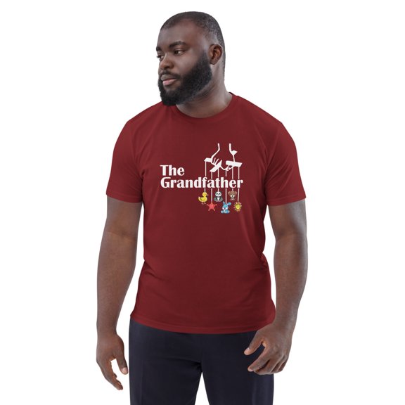 The Grandfather Men's organic cotton t-shirt (Burgundy, M)