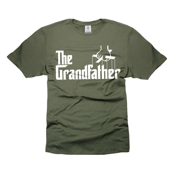 The Grandfather Shirt Father's Day Gift For Grandfather Cool Grandpa Shirt Papa Shirt (Large Military Green)