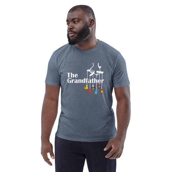 The Grandfather organic Men's cotton t-shirt (Dark Heather Blue)