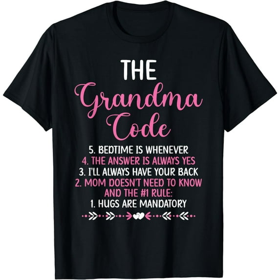 The Grandma Code Granny Grandmother Grandparent T-Shirt