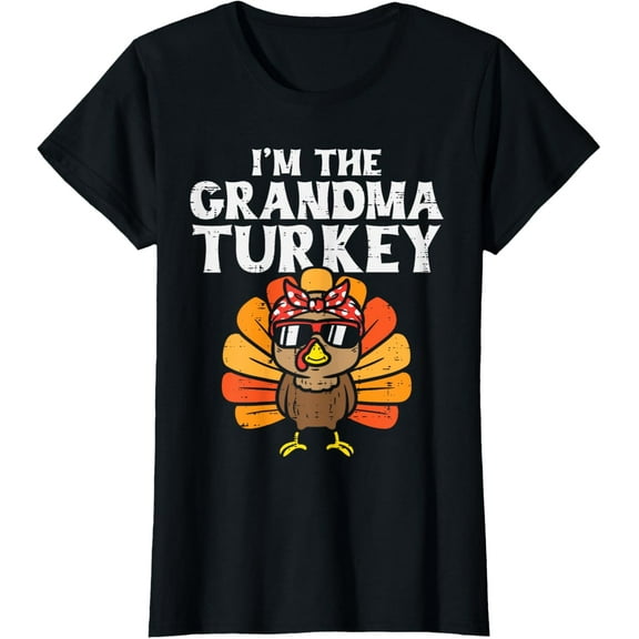 The Grandma Turkey Matching Family Thanksgiving Grandmother T-Shirt