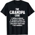 thumbnail image 1 of The Grandpa Code Cool Best Grandfather Mens Humor Joke T-Shirt, 1 of 4