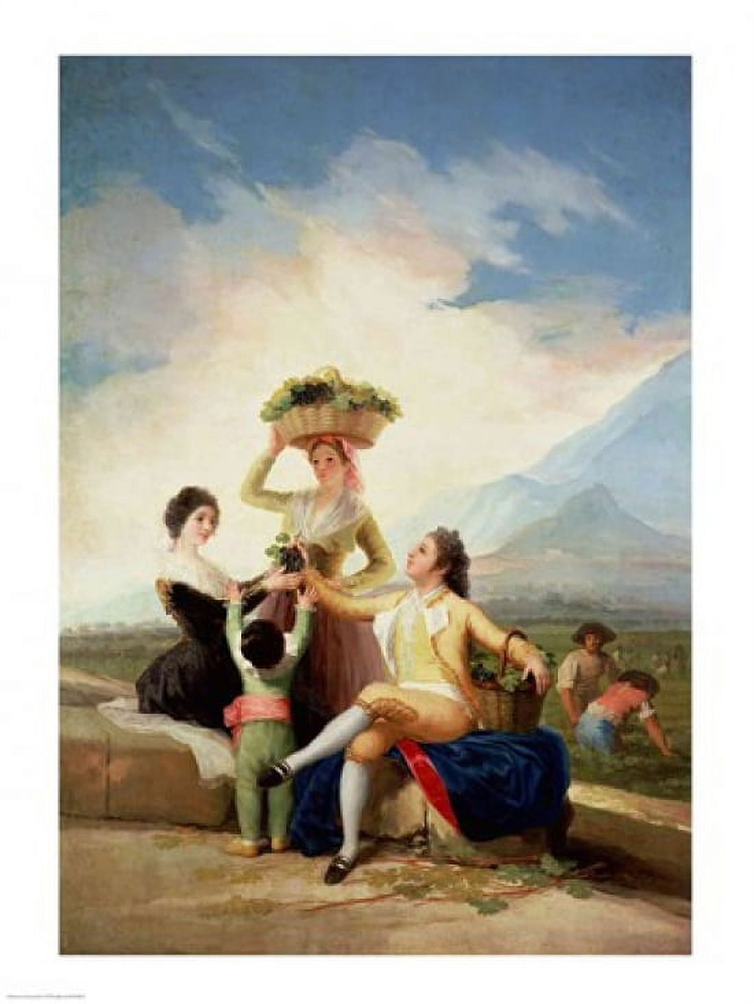The Grape Harvest Canvas Art - Francisco De Goya (18 x 24)