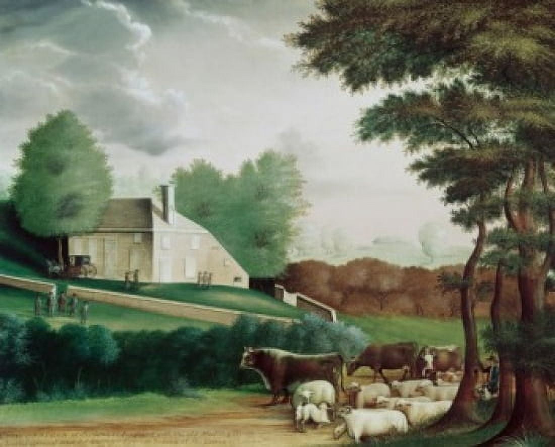 The Grave Of William Penn C1847 Edward Hicks (1780-1849 American) Canvas Art - Edward Hicks (18 x 24)