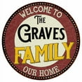 thumbnail image 1 of The Graves Family 12" Round Metal Sign Kitchen Game Room Décor 200120038341, 1 of 1