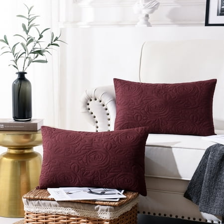 The Gray Barn 2 Pack Euro Sham Covers Euro sham 26x26 Burgundy 12*20