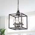 thumbnail image 1 of The Gray Barn  4-light Antique Black Lantern Chandelier, 1 of 5