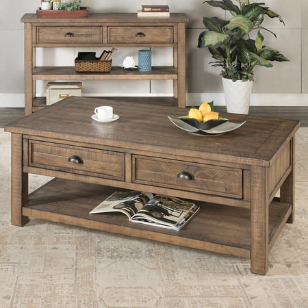 The Gray Barn Downington Solid Wood 2-drawer Coffee Table Reclaimed Natural