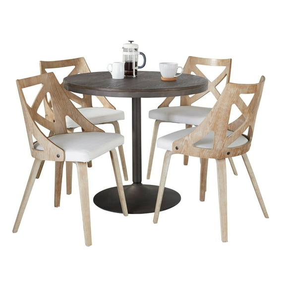 LumiSource Brown Dakota-Charlotte Dining Set - 5 Piece