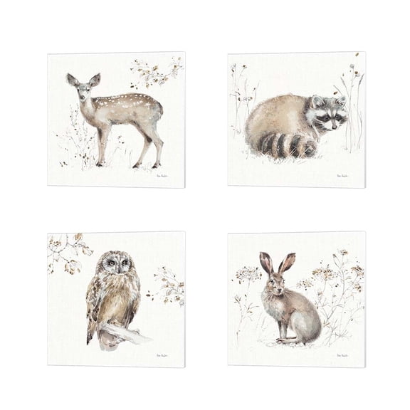 The Gray Barn Lisa Audit 'A Woodland Walk' Canvas Art (Set of 4)
