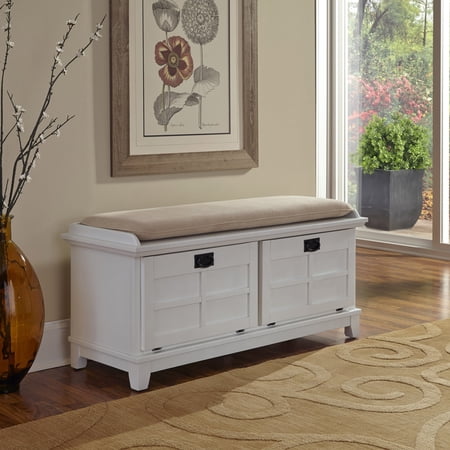 The Gray Barn  Old Stone Upholstered Storage Bench Storage Benches White Painted
