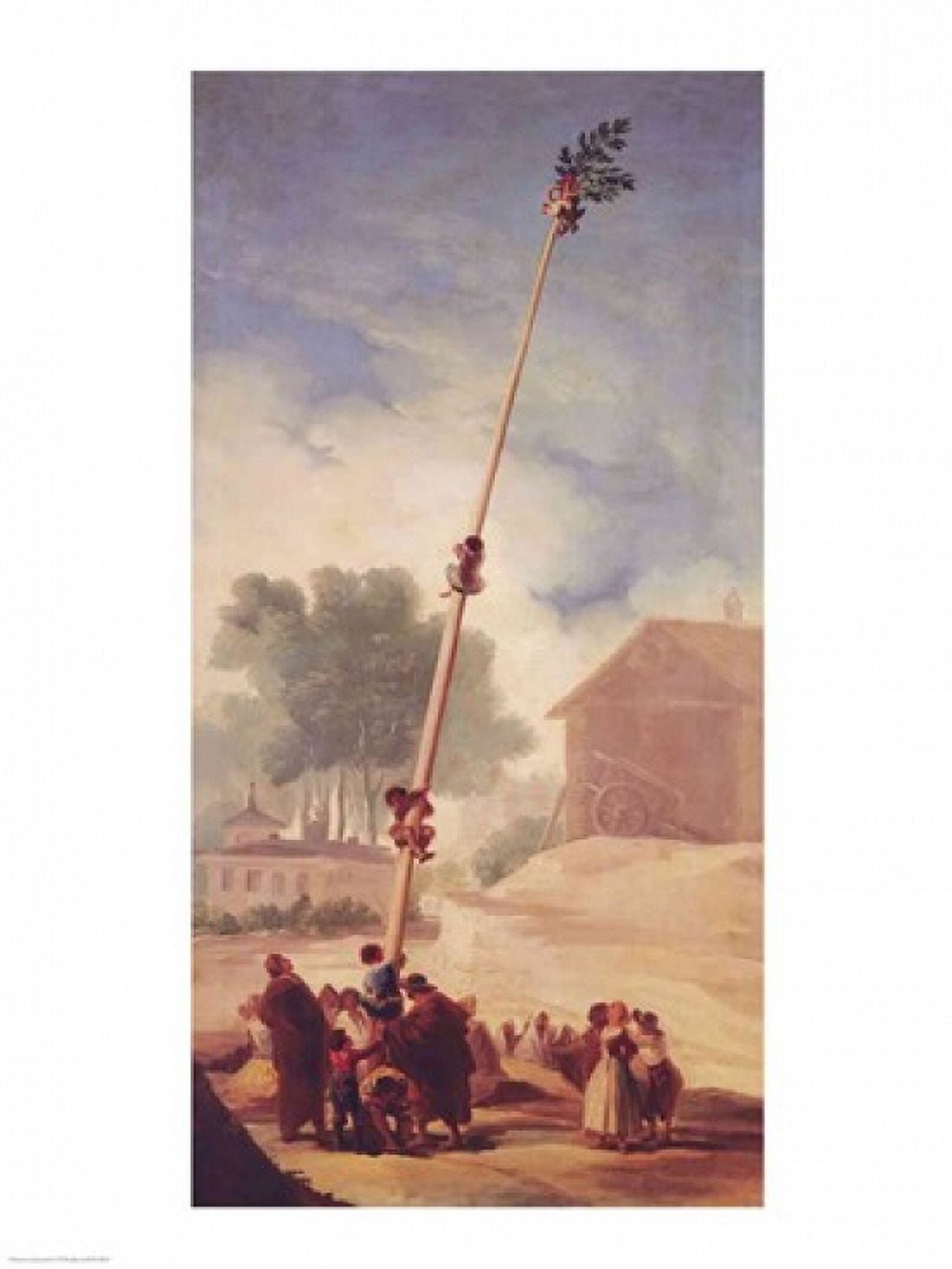 The Greasy Pole 1787 Canvas Art - Francisco De Goya (18 x 24)