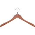 thumbnail image 1 of The Great American Hanger Company Cedar Wood Top Hanger, Unfinished Curved Hangers with Fresh Cedar Scent and Chrome Swivel Hook box of 24, 1 of 5