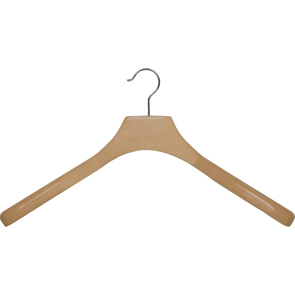 Contoured Deluxe Wooden Coat Hanger main image 0