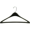 thumbnail image 1 of The Great American Hanger Company Extra Large Black Plastic Suit Hanger with Fixed Pant Bar, Curved 19 Inch Hangers with Chrome Swivel Hook, 1 of 4